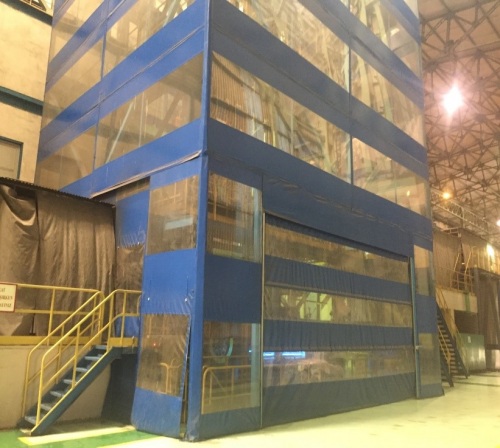 Galvanizleme hattı çıkış şerit deposunun branda ile kapatılması
